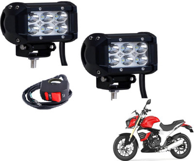 MOCKHE VLB-RCT6LD2P-148 Fog Lamp Motorbike LED for Mahindra (12 V, 18 W)(Mojo, Pack of 2)