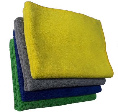 Yashoda lining store Wet Microfiber Cleaning Cloth(4 Units)