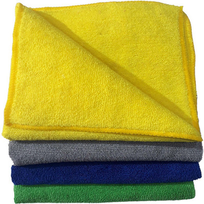 Manu Hut Wet and Dry Microfiber Cleaning Cloth(4 Units)