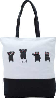

TWOGOATS Eco Friendly zipper Tote Bag Multipurpose Bag(White, 4 L)
