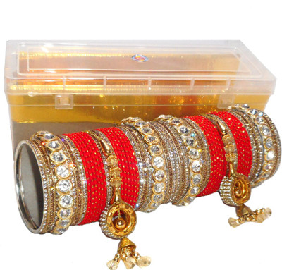 Royal Bangles Metal Zircon Bangle Set(Pack of 58)