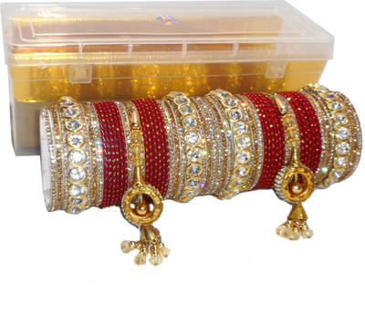 Royal Bangles Metal Zircon Bangle Set(Pack of 58)