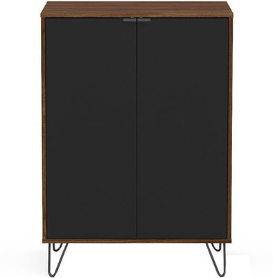 Furn Central Engineered Wood Bar Cabinet(Finish Color - Black, Brown)