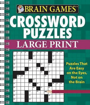 Brain Games - Crossword Puzzles - Large Print (Green)(English, Spiral bound, Publications International Ltd)