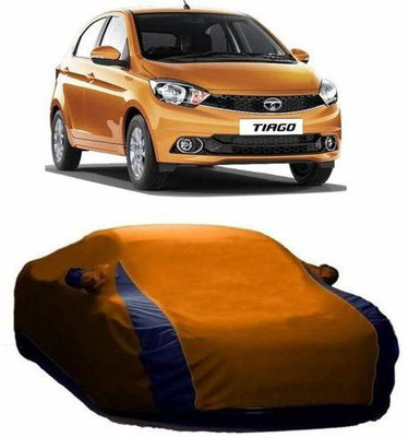 HOLME'S Car Cover For Tata Tiago (With Mirror Pockets)(Orange)