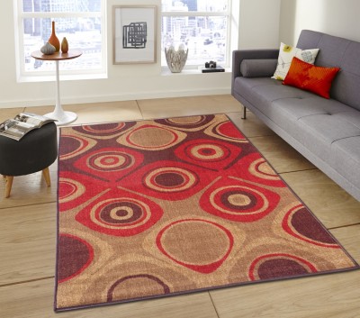 STATUS Red Nylon Carpet(5 ft,  X 7 ft, Rectangle)
