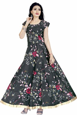 HSFS Women Maxi Black Dress