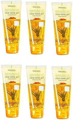 PATANJALI Saundarya Aloe Vera Gel Kesar Chandan (150 ML) - Pack of 6(150 ml)