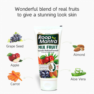 

Roop Mantra Mix Fruit Face Wash 50ml, Pack of 5 - Face Wash for Pimples & Blemishes Face Wash(50 ml)