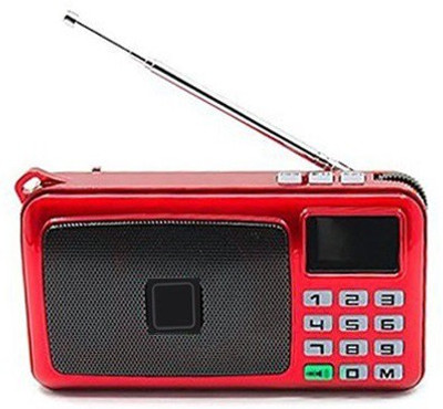 

CRETO SM-55 Portable FM Radio With Inbuilt LED Flashlight USB/AUX/TF Card Player FM Radio(Red)