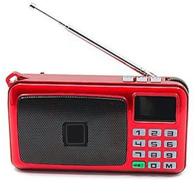 

CRETO SM-54 FM Radio With Inbuilt LED Torch USB/AUX/TF Card Player FM Radio(Red)