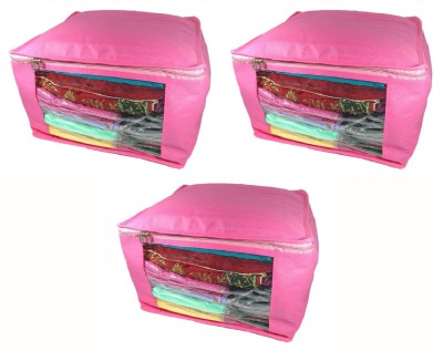 Little one High Qulity Pack of 3 pcs Multipurpose Saree cover sari cover garments cover little3(Pink)