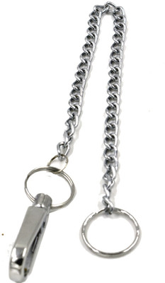 faynci Silver Long Chain Clasp Keyring Metal Waist Belt Keychain (38 CM) Key Chain