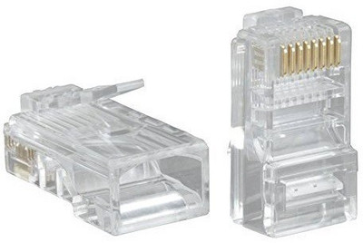 

RIVER FOX Pack of 50 PCS RJ45 Connector Lan Adapter(1024 Mbps)