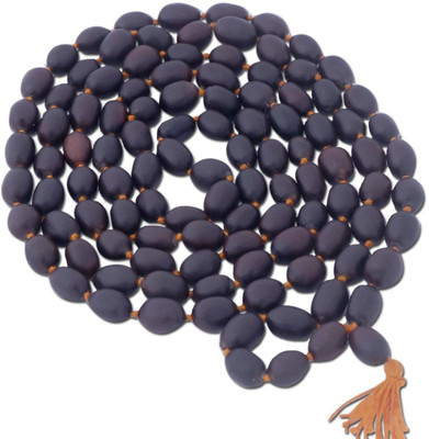 RUDRA DIVINE Kamal Gatta Jaap Mala 108 Seeds Wood Necklace Set