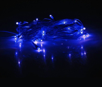 KASTURI 50 LEDs 9.91 m Blue Steady String Rice Lights(Pack of 1)