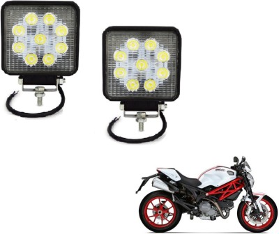 MOCKHE VLB-NS-SQR9LD2P-150 Headlight Motorbike LED for Ducati (12 V, 27 W)(Monster 796 S2R, Pack of 2)