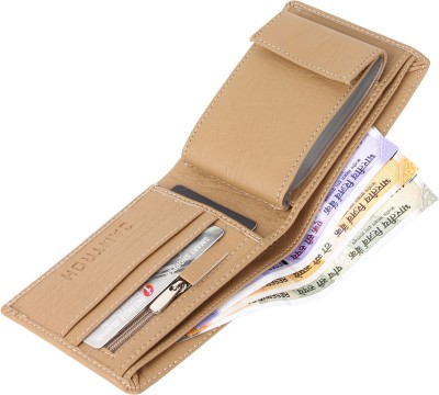 SAMTROH Men Casual Beige Artificial Leather Wallet(12 Card Slots)