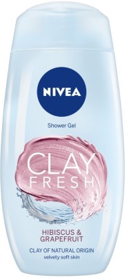 NIVEA Women Body Wash, Clay Fresh Hibiscus & Grapefruit Shower Gel, for Deep Cleansing & Velvety Soft Skin(250 ml)