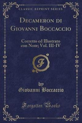 Decameron Di Giovanni Boccaccio(Italian, Paperback, Boccaccio Giovanni)