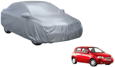 AUTO STAR Car Cover For Chevrolet Aveo Uva (With Mirror Pockets)(Silver)
