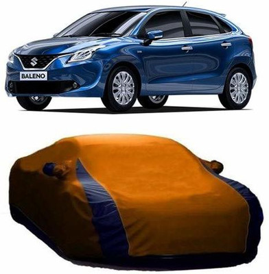 HOLME'S Car Cover For Maruti Suzuki Baleno (With Mirror Pockets)(Orange)