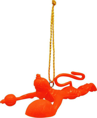 M&Y Flying Lord Hanuman Ji for Car / Home Temple Decorative Showpiece  -  3 cm(Plastic, Orange)