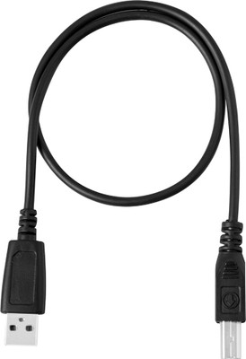 Geenie Micro USB Cable 2 A 1 m One Meter High Speed A Type to B Type (Black-Pack of 2) Printer Cable for All type of Printer(Compatible with Printer, Black, Pack of: 2)