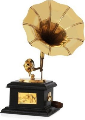 Royalbox Antique Square Brass, Wooden Gramophone Brass, Wooden Gramophone(Yes)