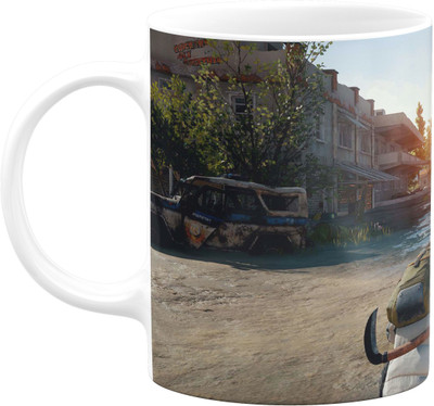 Flair Print Pubg FPM032 Printed Ceramic Coffee Mug(350 ml)