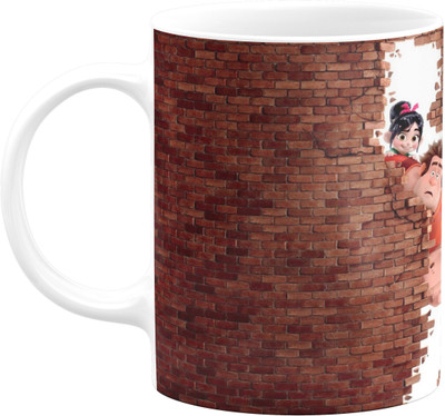Flair Print Wreck it Ralph FPM040 Printed Ceramic Coffee Mug(350 ml)