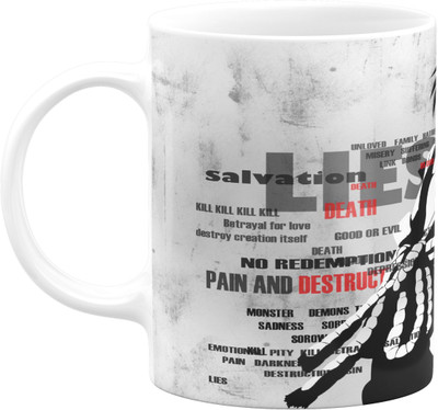 Flair Print Naruto – Sasuke Quotes FPM025 Printed Ceramic Coffee Mug(350 ml)