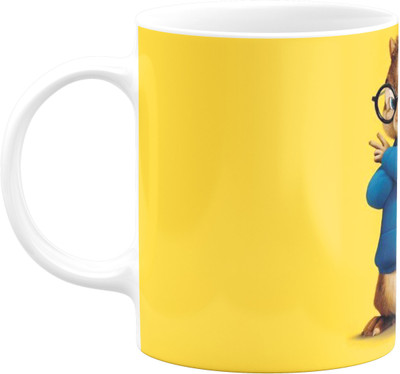 Flair Print Alvin and the Chipmunks FPM027 Printed Ceramic Coffee Mug(350 ml)