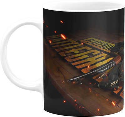 Flair Print Pubg FPM019 Printed Ceramic Coffee Mug(350 ml)