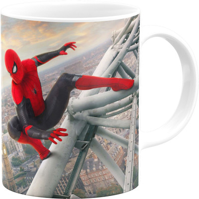 Flair Print The Amazing Spiderman FPM034 Printed Ceramic Coffee Mug(350 ml)