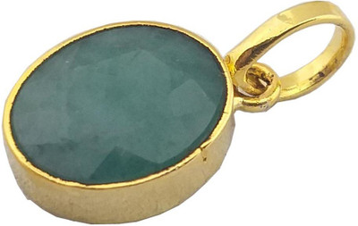 prateek enterprises Gold-plated Emerald Brass Locket