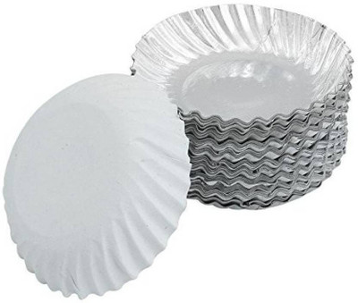 SSD Silver Coated Disposable Paper Plate 8 Inches Pieces Quarter Plate 50 Quarter Plate SSD Plates Trays Dishes