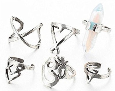 Shining Diva 6 Pcs Midi Finger Stylish Rings Alloy Ring