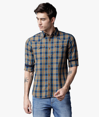 LOCOMOTIVE Men Checkered Casual Multicolor Shirt