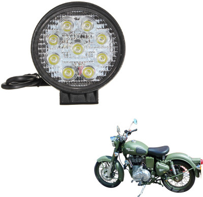 MOCKHE VLB-NS-ROU9LD1P-28 B ttl Headlight Motorbike LED for Royal Enfield (12 V, 27 W)(Universal For Bike, Pack of 1)