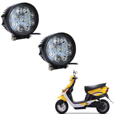 MOCKHE VLB-NS-ROU9LD2P-219 Headlight Motorbike LED (12 V, 27 W)(Yo Style, Pack of 2)