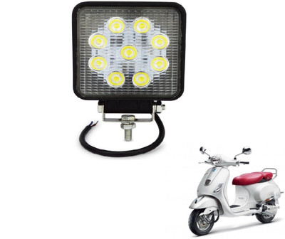 MOCKHE VLB-NS-SQR9LD1P-92 Headlight Motorbike LED for Piaggio (12 V, 27 W)(Vespa Elegante, Pack of 1)