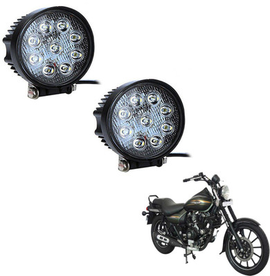 MOCKHE VLB-NS-ROU9LD2P-25 Headlight Motorbike LED for Bajaj (12 V, 27 W)(Avenger Street 220, Pack of 2)