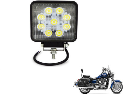 MOCKHE VLB-NS-SQR9LD1P-228 Headlight Motorbike LED (12 V, 27 W)(Universal For Bike, Pack of 1)