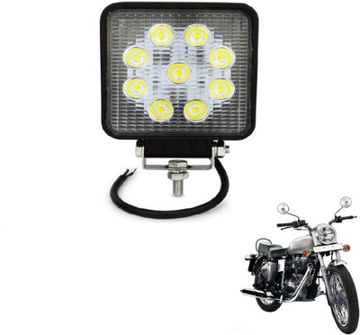 MOCKHE VLB-NS-SQR9LD1P-34 Headlight Motorbike LED for Royal Enfield (12 V, 27 W)(Universal For Bike, Pack of 1)