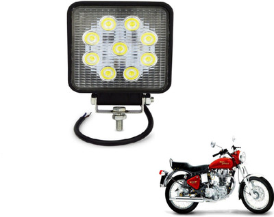 MOCKHE VLB-NS-SQR9LD1P-84 Headlight Motorbike LED for Royal Enfield (12 V, 27 W)(Universal For Bike, Pack of 1)