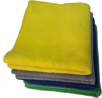 ACT Enterprises Microfiber Vehicle Washing  Cloth(Pack Of 4, 250 GSM)