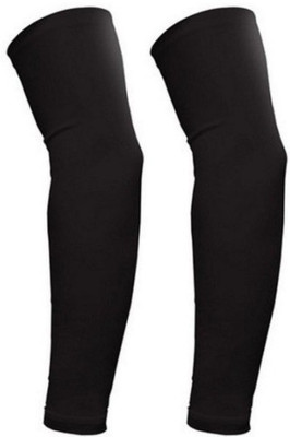 Mopslik Polyester, Cotton Arm Sleeve For Men & Women(Free, Black)