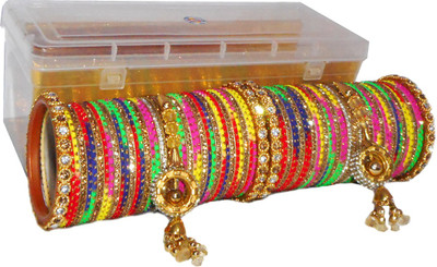 Royal Bangles Metal Zircon Bangle Set(Pack of 78)