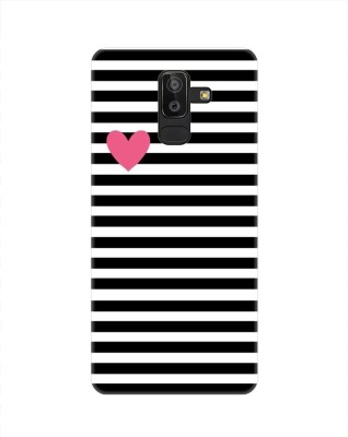 Smutty Back Cover for Samsung Galaxy J8, J810G - Pink Heart Print(Multicolor, Hard Case, Pack of: 1)